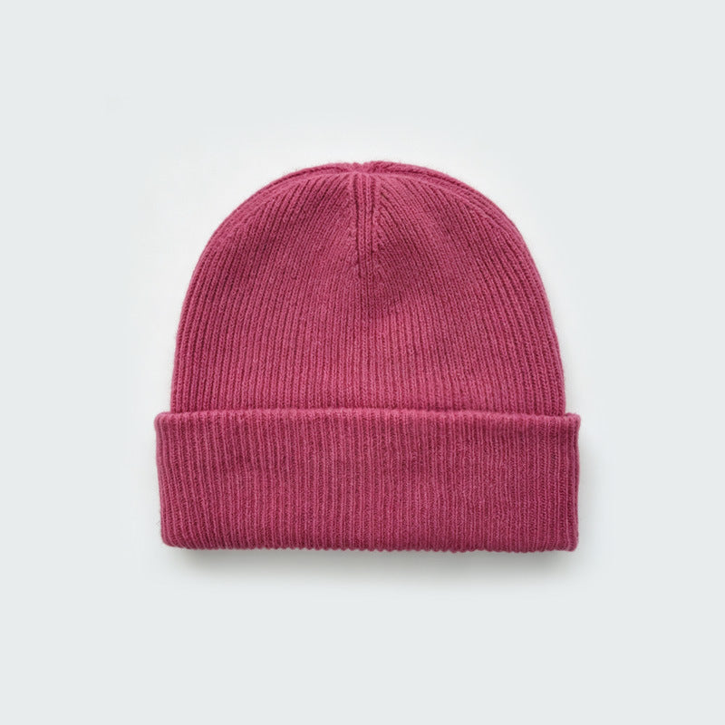 100 Percent Wool Seamless Double Layer Knit Beanie N6K283