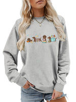 Load image into Gallery viewer, Four Dachshunds Hearts Print Crewneck Sweatshirt N6H048