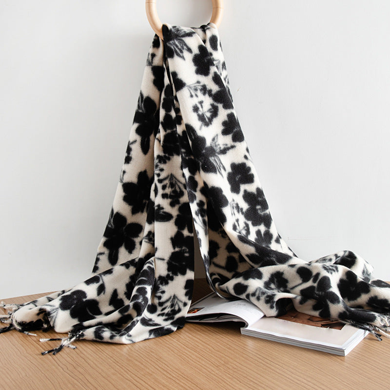 Printed Faux Cashmere Wrap  M5A181