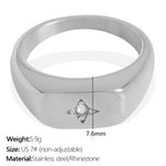 Load image into Gallery viewer, Polaris Star Ring Oval Titanium Steel 18K Gold Design S5P018