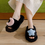 Load image into Gallery viewer, Star Moon Color Block Open Toe Slippers Women M5A283