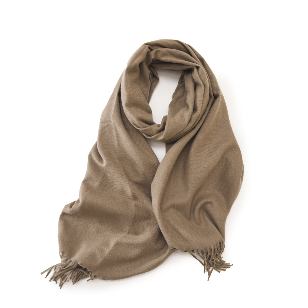 Imitation Cashmere Solid Scarf Shawl Fringe Women N6H228