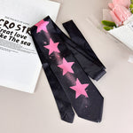 Load image into Gallery viewer, Dopamine Star Print Satin Tie Scarf Multi-Use Necktie N6G235