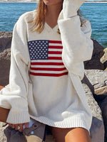 Load image into Gallery viewer, Women's V-Neck Long Sleeve Knit Pullover Casual N6H268