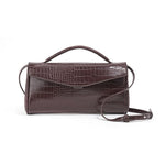 Load image into Gallery viewer, Brown Crocodile Grain Baguette Bag Women N6C033