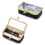 Load image into Gallery viewer, Women's Top-Grain Leather Snake-Print Jewelry Case N6J226