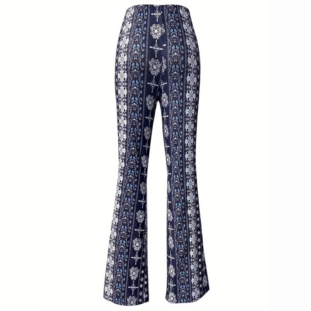 Bohemian High Waist Flared Leggings Pants Women N6F233