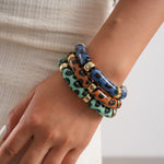 Load image into Gallery viewer, Womens Leopard Print Acrylic Beaded Bracelet N6K126
