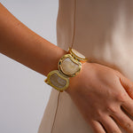 Load image into Gallery viewer, Vintage Acrylic Ombré Geometric Segment Bangle Women N6H082