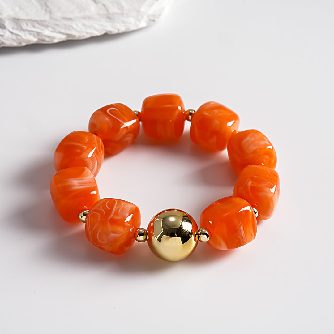Oversized Acrylic Ombre Geometric Bracelet Vintage N6H061