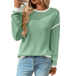 Load image into Gallery viewer, Contrast Block Crew Top Long Sleeve Lightweight N5Z311
