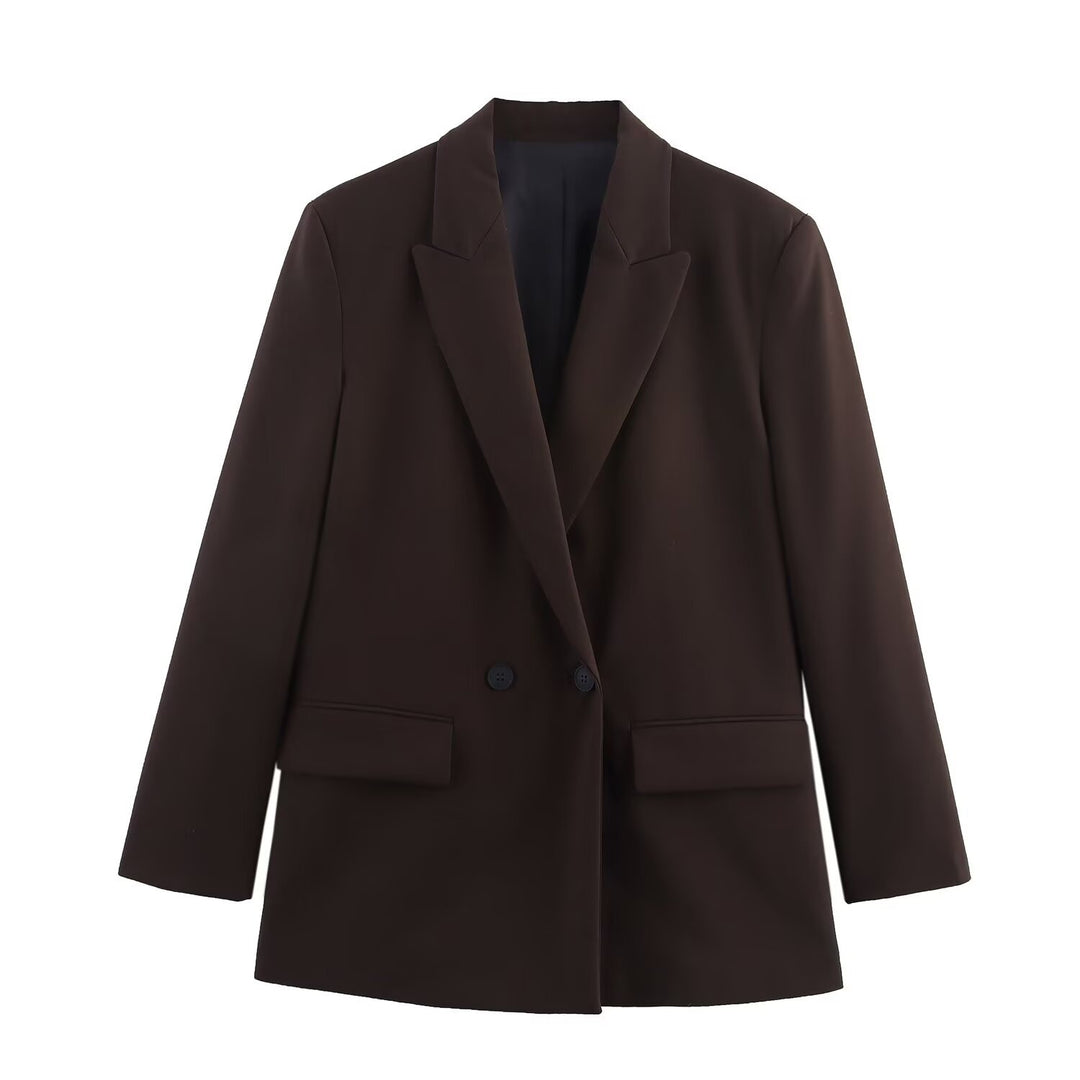 Double Breasted Blazer Women Multiple Colors N5A414