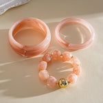 Load image into Gallery viewer, Oversized Acrylic Ombré Beaded Bangle Set 3-Piece N6H077