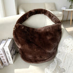 Load image into Gallery viewer, Women's Plush Leopard Print Tote Shoulder Bag N6J155