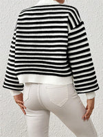 Load image into Gallery viewer, Colorblock Rainbow Lantern Sleeve Cardigan Women N6G287