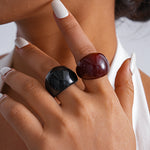 Load image into Gallery viewer, Vintage Resin Ombré Circle Geometric Ring Women N6H093