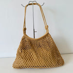 Load image into Gallery viewer, Handwoven Cotton Net Bag Beach Tote Large Capacity N6F146