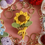 Load image into Gallery viewer, Intricate Crochet Bouquet Bag Charm Handmade N6G035