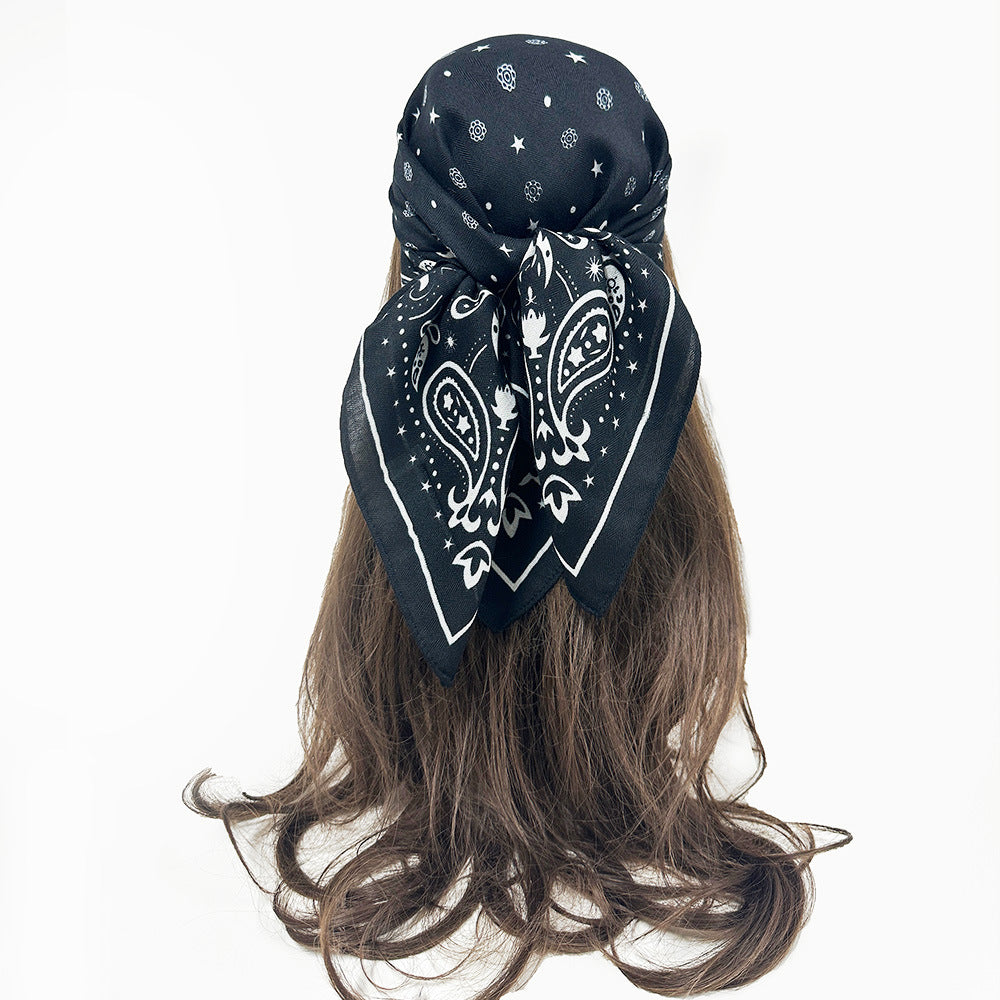 Paisley Bandana Scarf 70x70cm Houndstooth Hair Wrap N6G216
