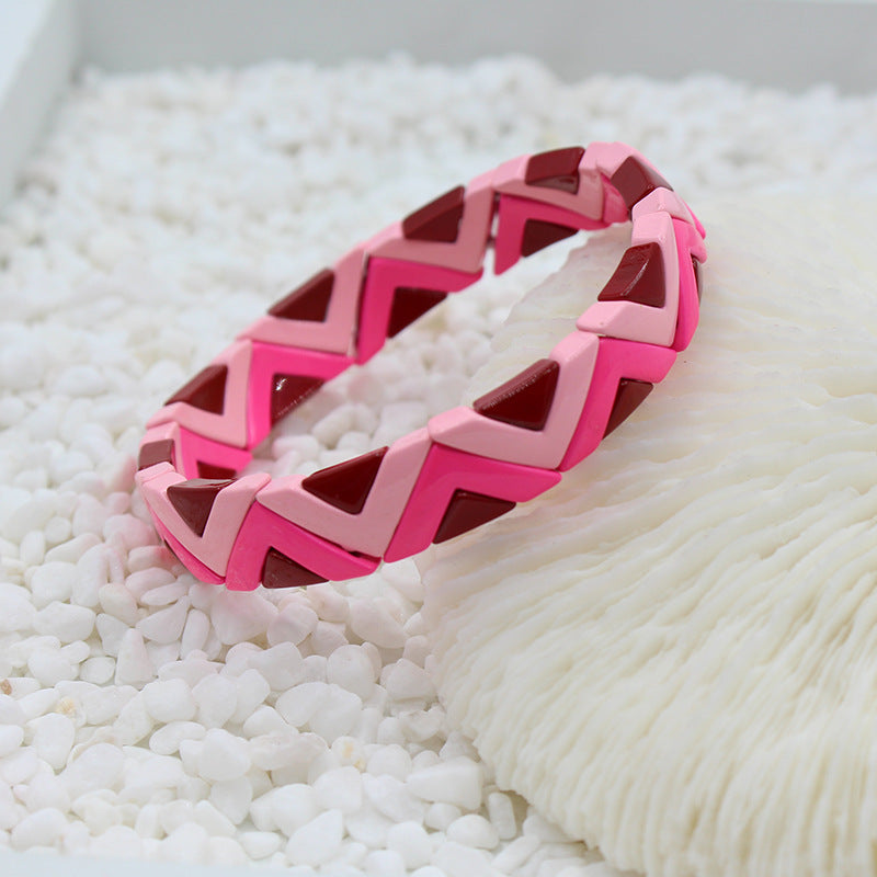 Multitone Enamel Cuff Alloy Dual Finish S5P211
