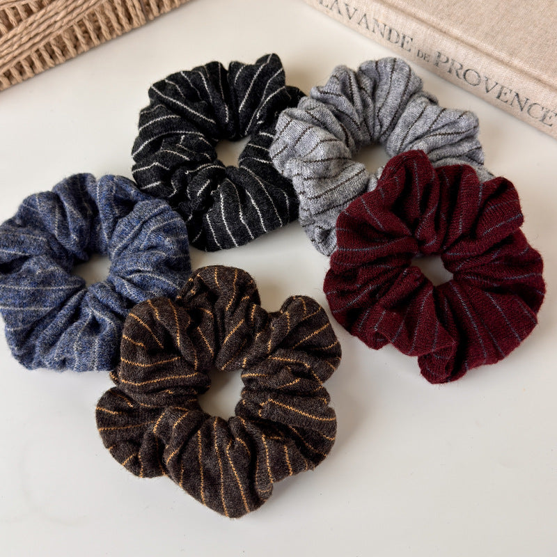 Womens Color Block Striped Knit Scrunchie N6K019
