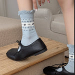 Load image into Gallery viewer, Combed Cotton Mid-Calf Socks Heart Pattern M5A018