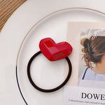 Load image into Gallery viewer, Candy Color Heart Hair Scrunchie High Elasticity N6C341