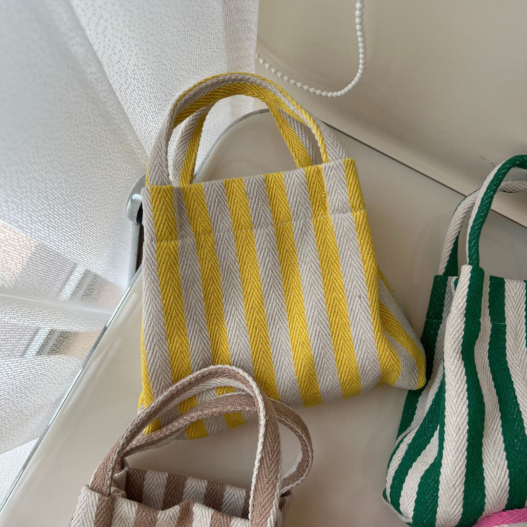 Dopamine Stripe Mini Canvas Tote Bag N6E041
