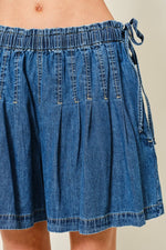 Load image into Gallery viewer, Vintage Distressed High Waist Denim A-Line Shorts N6C316