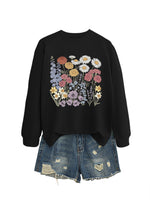Load image into Gallery viewer, Floral Print Crewneck Sweatshirt Women Casual Loose N6H045