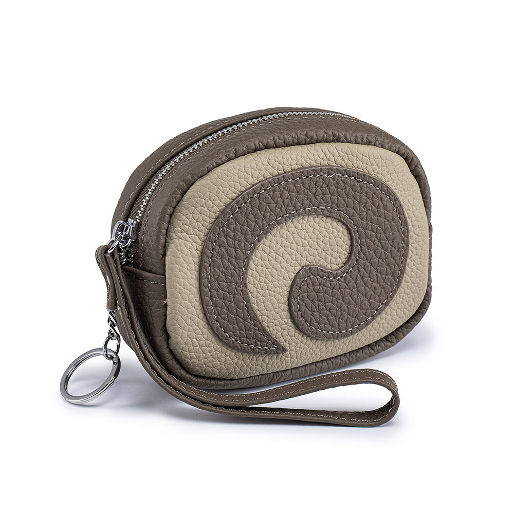Women's Top-Grain Leather Swiss Roll Coin Purse N6J234