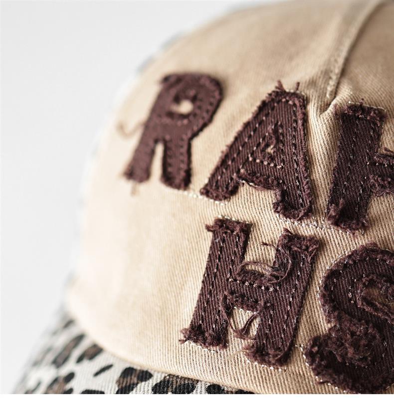 Applique Letter Leopard Baseball Cap Women N6C081