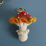 Load image into Gallery viewer, Hand Crochet Mushroom Keychain Cotton Yarn Charm N6G042