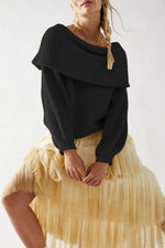 Load image into Gallery viewer, Boat Neck Knit Sweater  In Heavyweight N5Z393
