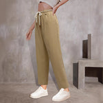 Load image into Gallery viewer, Cargo Drawstring High Pant Relaxed Lightweight Khaki N5Z611
