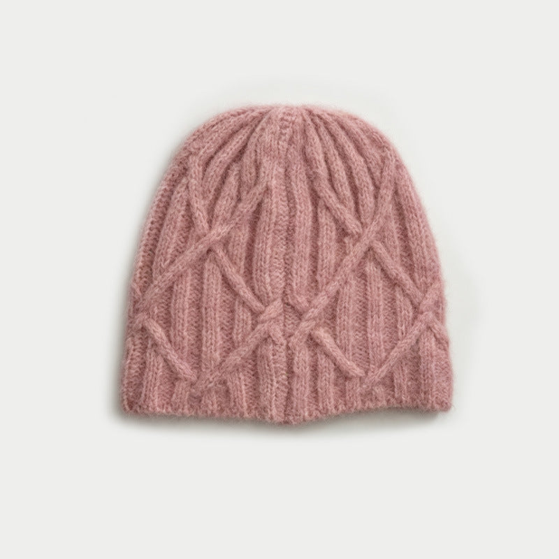 Women's Wool Blend Cable Knit Beanie N6J107