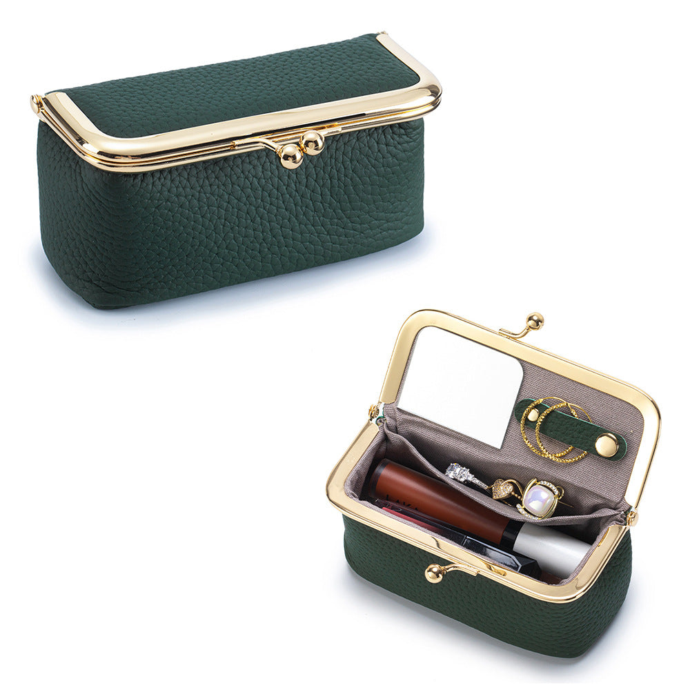 Unisex Leather Mini Jewelry Clutch N6J227
