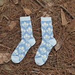 Load image into Gallery viewer, Vintage Blue Ethnic Style Mid-Calf Cotton Socks Women N6H020