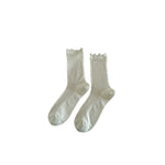 Load image into Gallery viewer, Silk Mesh Ruffle Socks Women N6C164