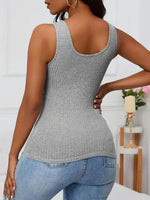 Load image into Gallery viewer, Lace Trim V-Neck Ribbed Tank Top Women N6D206