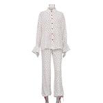 Load image into Gallery viewer, Love Print 3 Piece Pajama Set Women N5A365