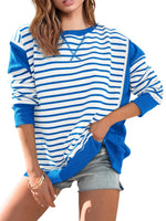 Load image into Gallery viewer, Contrast Stripe Round Sweater Mid Weight Options N5A200
