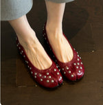 Load image into Gallery viewer, Vintage Split Toe Chunky Heel Mary Jane Shoes Women N6H040
