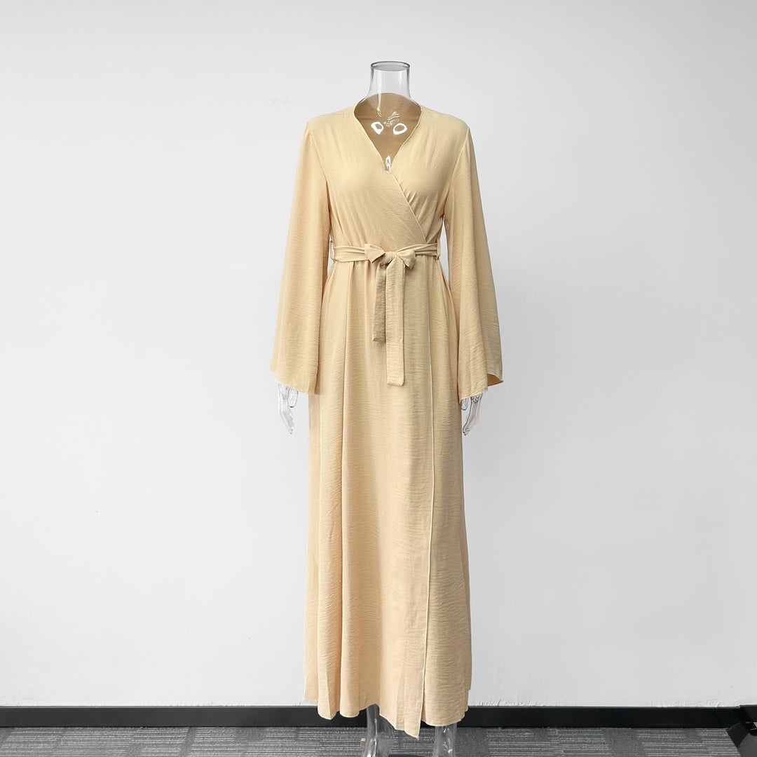 Two-Way Open Front Robe Dress Women N6C199