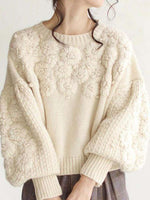 Load image into Gallery viewer, Daisy Crew Knit Mid Weight Off White N5Z682
