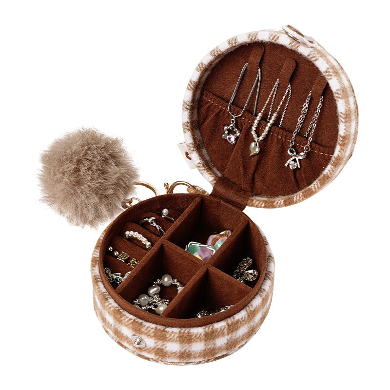 Portable Maillard Coin Jewelry Box Women S5P689