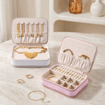 Load image into Gallery viewer, Double Zipper Jewelry Box PU Leather Storage Case N6G104