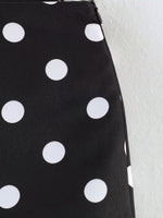 Load image into Gallery viewer, Polka Dot Mini Bodycon Skirt Black N6E155