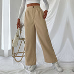 Load image into Gallery viewer, Corduroy Wide Leg Pant Lightweight Apricot N5Z521
