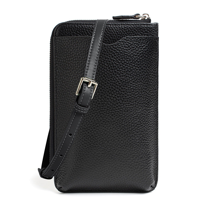 Genuine Leather Vertical Phone Crossbody Bag Women N6D015
